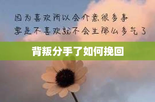 背叛分手了如何挽回