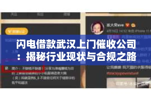 闪电借款武汉上门催收公司：揭秘行业现状与合规之路