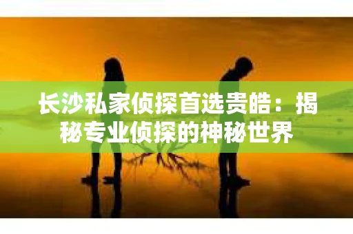 长沙私家侦探首选贵皓：揭秘专业侦探的神秘世界