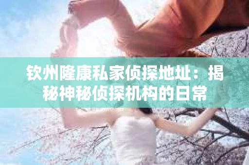 钦州隆康私家侦探地址：揭秘神秘侦探机构的日常