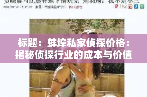标题：蚌埠私家侦探价格：揭秘侦探行业的成本与价值