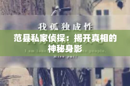 范县私家侦探：揭开真相的神秘身影