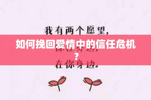 如何挽回爱情中的信任危机？
