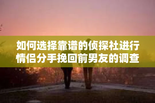 如何选择靠谱的侦探社进行情侣分手挽回前男友的调查？