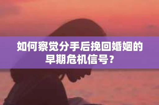 如何察觉分手后挽回婚姻的早期危机信号？